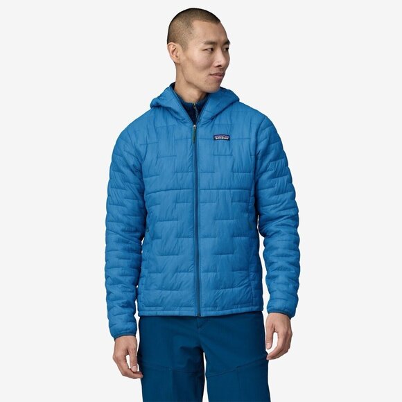 NWT Men's PATAGONIA Micro Puff Hoody Jacket  Vessel Blue XL 2024 $329 - Picture 2 of 4